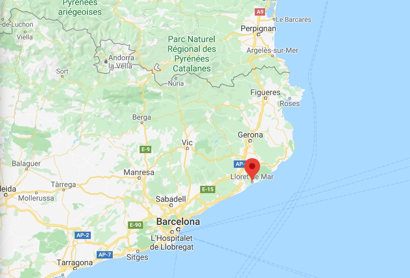 ¿Dónde está Lloret de Mar en el mapa 